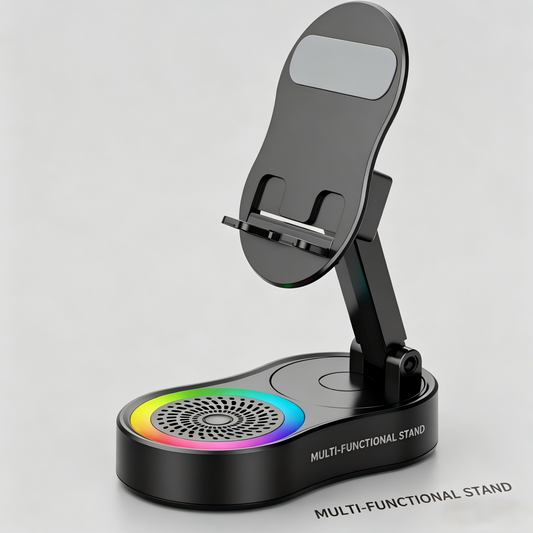 Induction Phone Holder Power Bank Wireless Bluetooth Speaker Desktop Live Streaming Audio